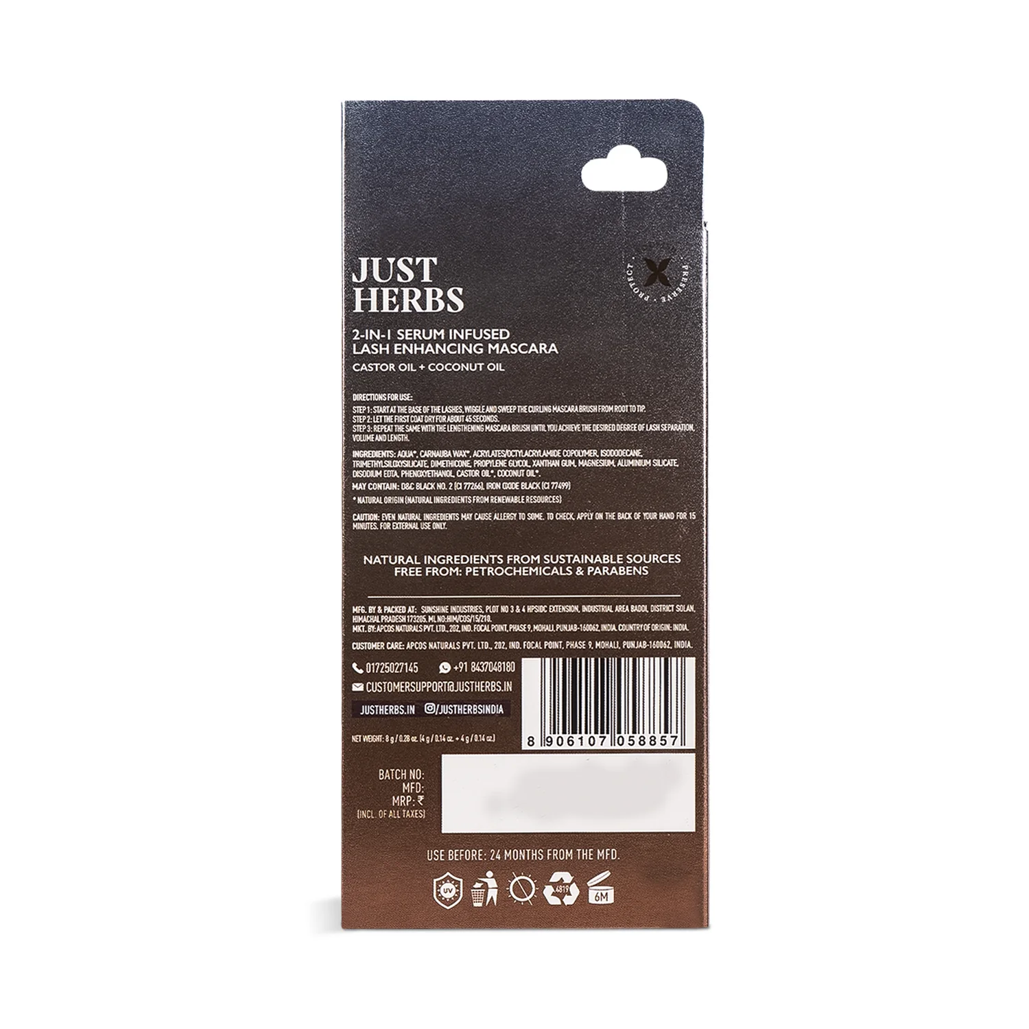 2-in-1 Serum-infused Lash Enhancing Mascara with Castor Oil and Coconut Oil - Image 10