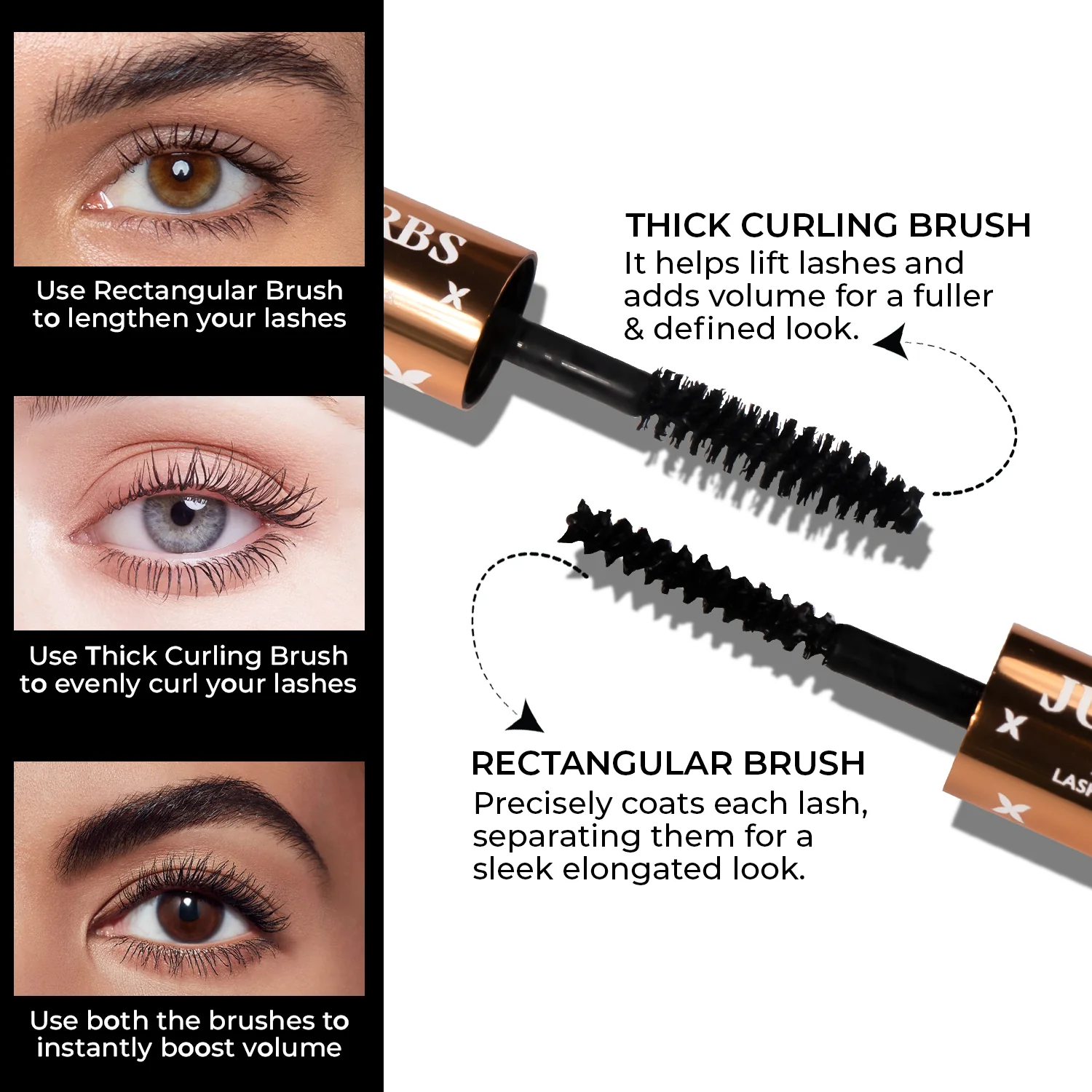 2-in-1 Serum-infused Lash Enhancing Mascara with Castor Oil and Coconut Oil - Image 8