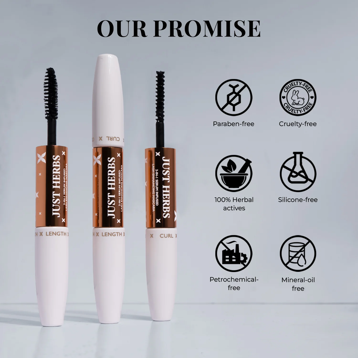 2-in-1 Serum-infused Lash Enhancing Mascara with Castor Oil and Coconut Oil - Image 9