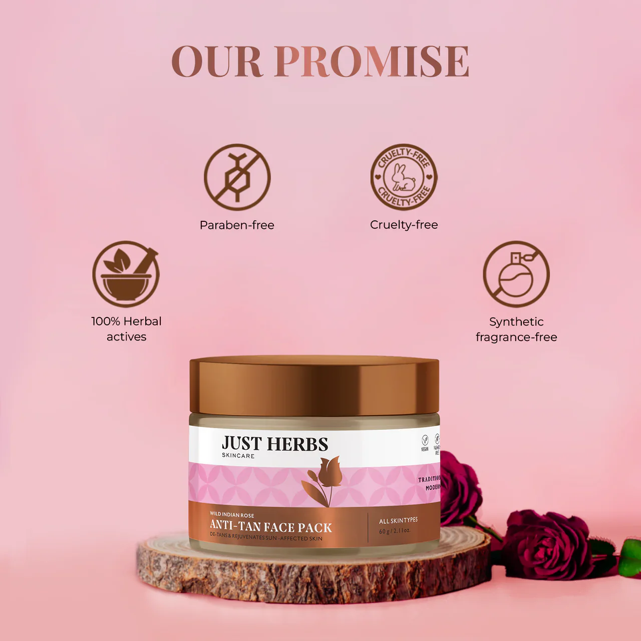 Anti-Tan Face Pack - Wild Indian Rose - Image 6