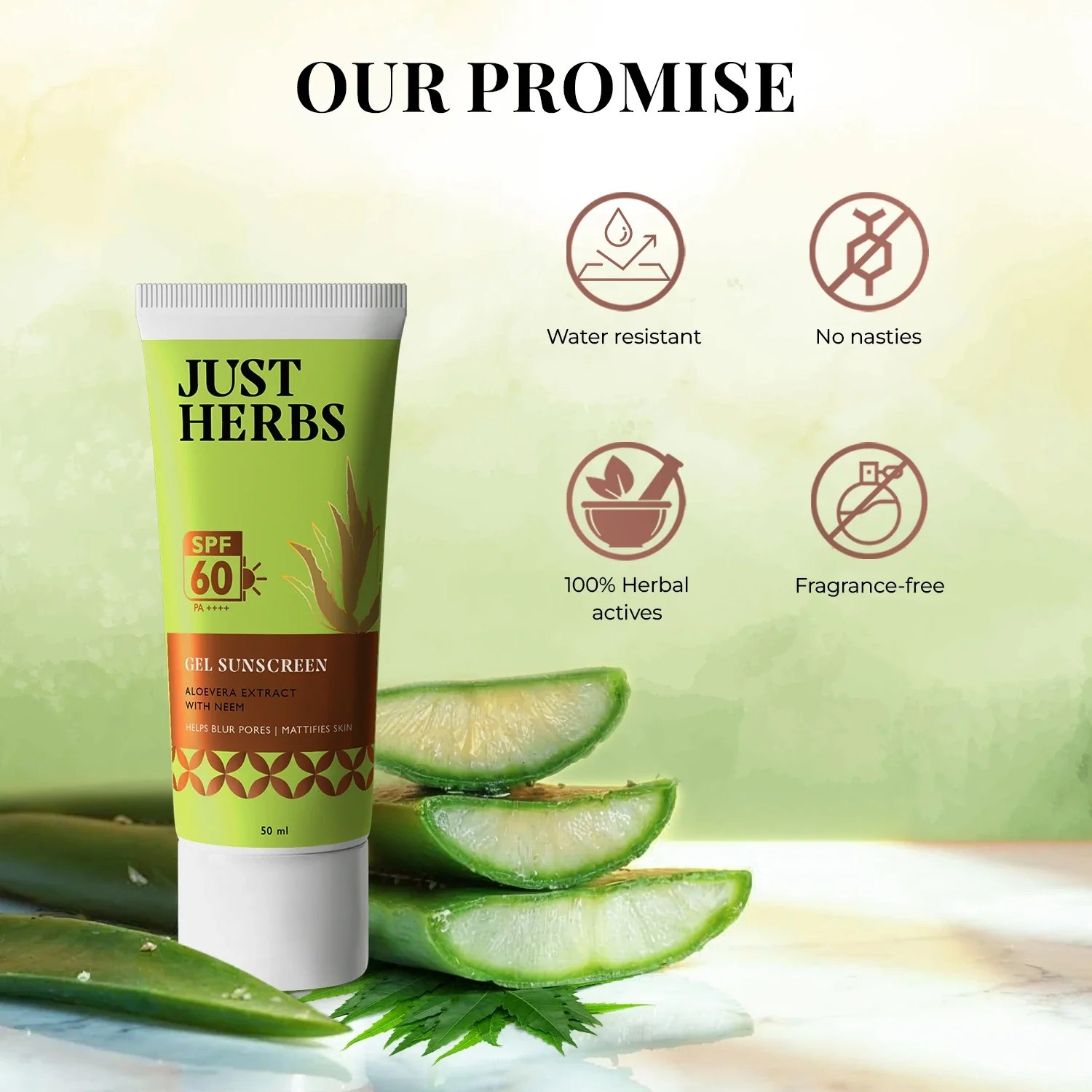 Gel Sunscreen with Neem & Aloe Vera | SPF 60 PA++++ - Image 8