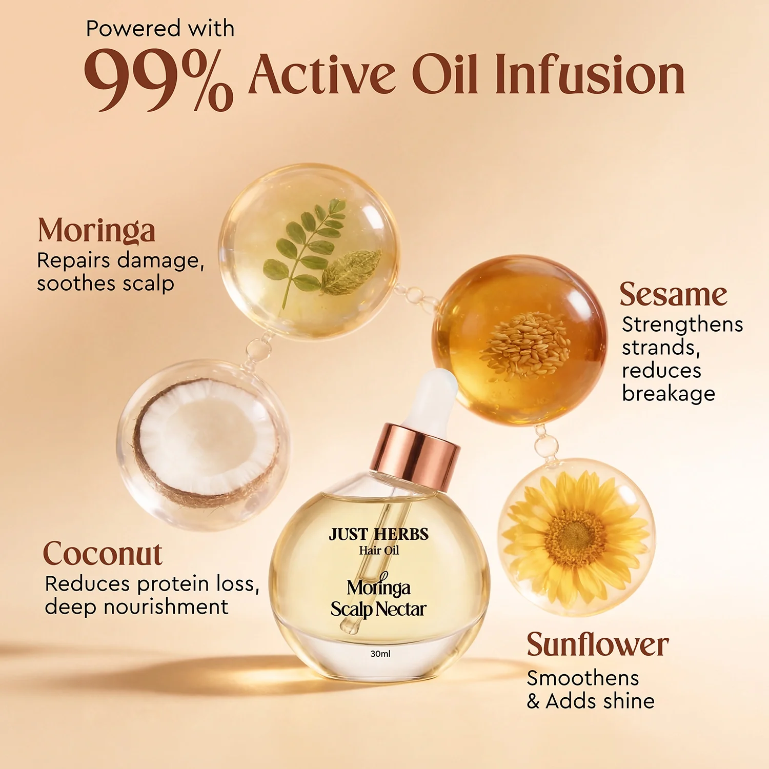 Hair Oil Moringa Scalp Nectar 30ml - Image 4