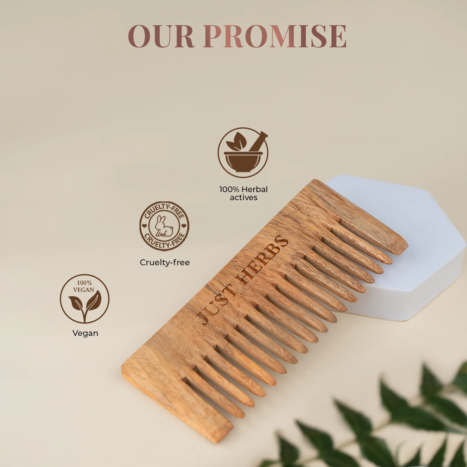 Handmade Wide-Tooth Neem Comb - Image 6