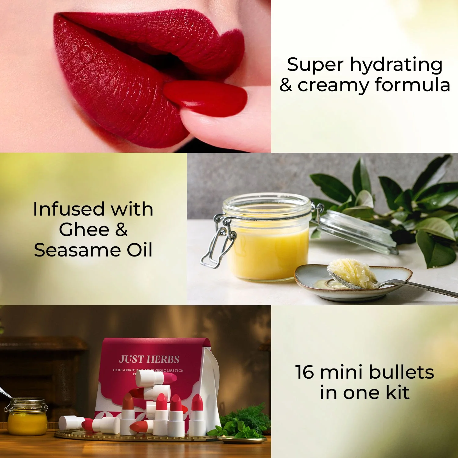 Herb Enriched Ayurvedic Lipstick Micro-Mini Kit:16 shades - Image 4