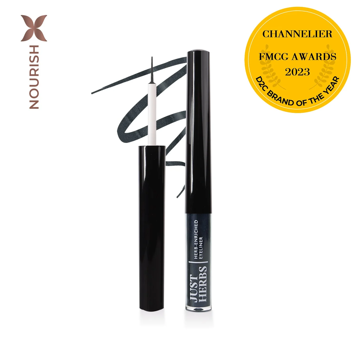 Herb-Enriched Waterproof Eyeliner Organic with Jojoba Oil & Vitamin E - Image 2