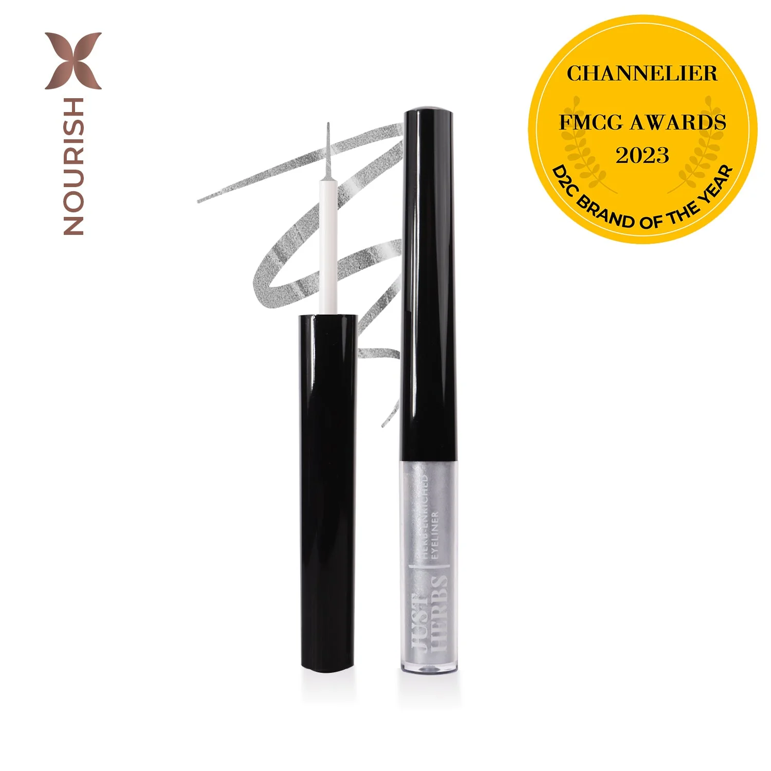 Herb-Enriched Waterproof Eyeliner Organic with Jojoba Oil & Vitamin E - Image 4