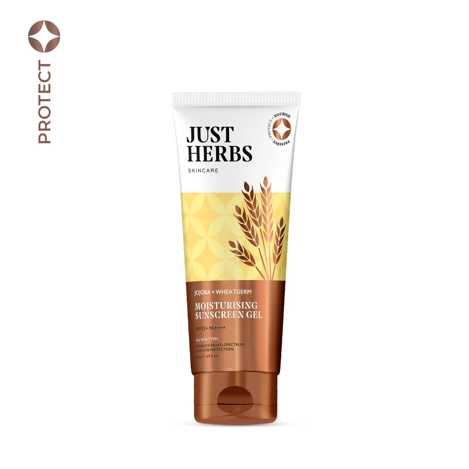 Moisturising Sunscreen Gel with SPF 35+ PA++++ with Jojoba and Wheatgerm