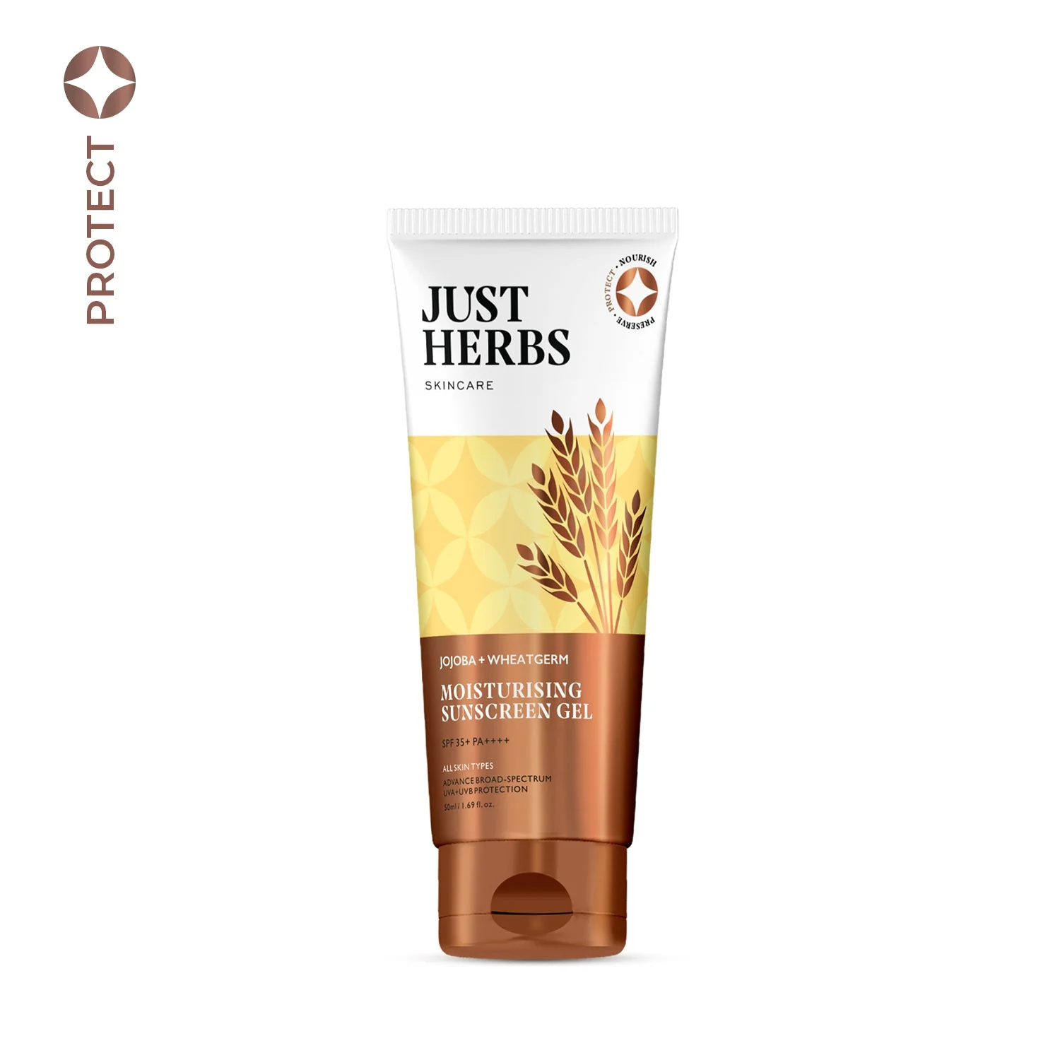 Moisturising Sunscreen Gel with SPF 35+ PA++++ with Jojoba and Wheatgerm