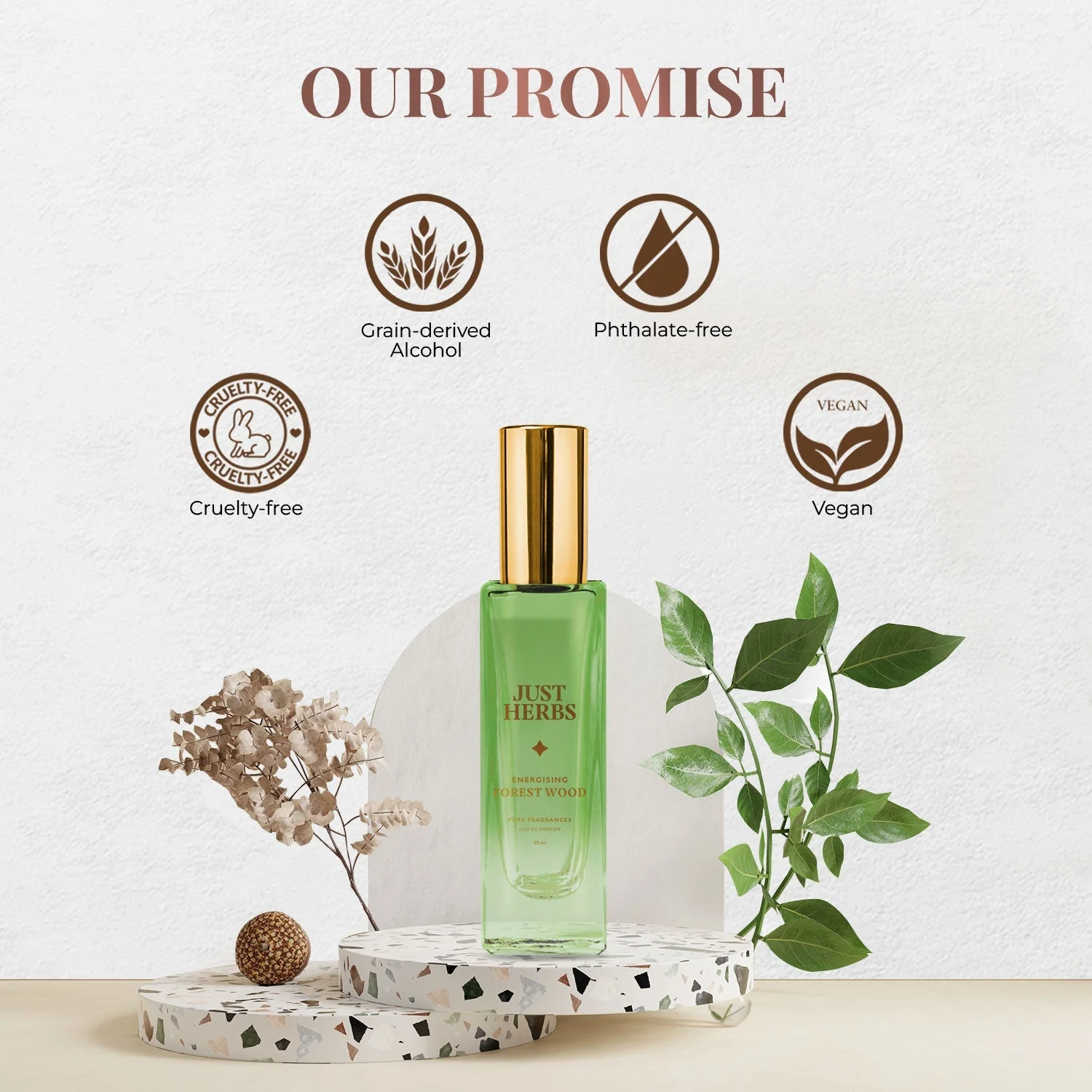Just Herbs Energising Forest Wood Eau De Parfum - 20 ml - Image 7