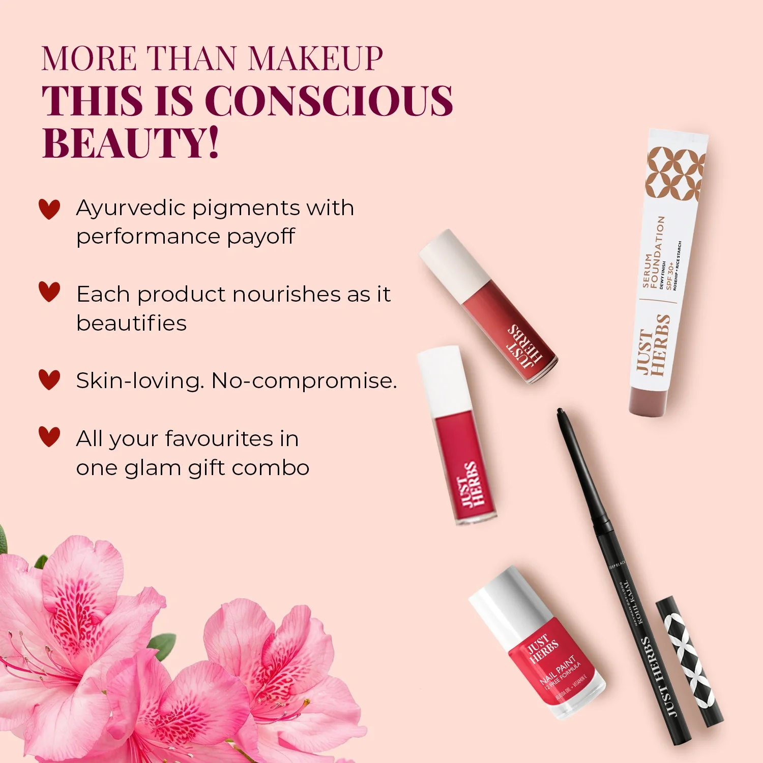 Just Herbs Naturally Chic Makeup Hamper | For Her | Makeup Gift Kit - Image 3
