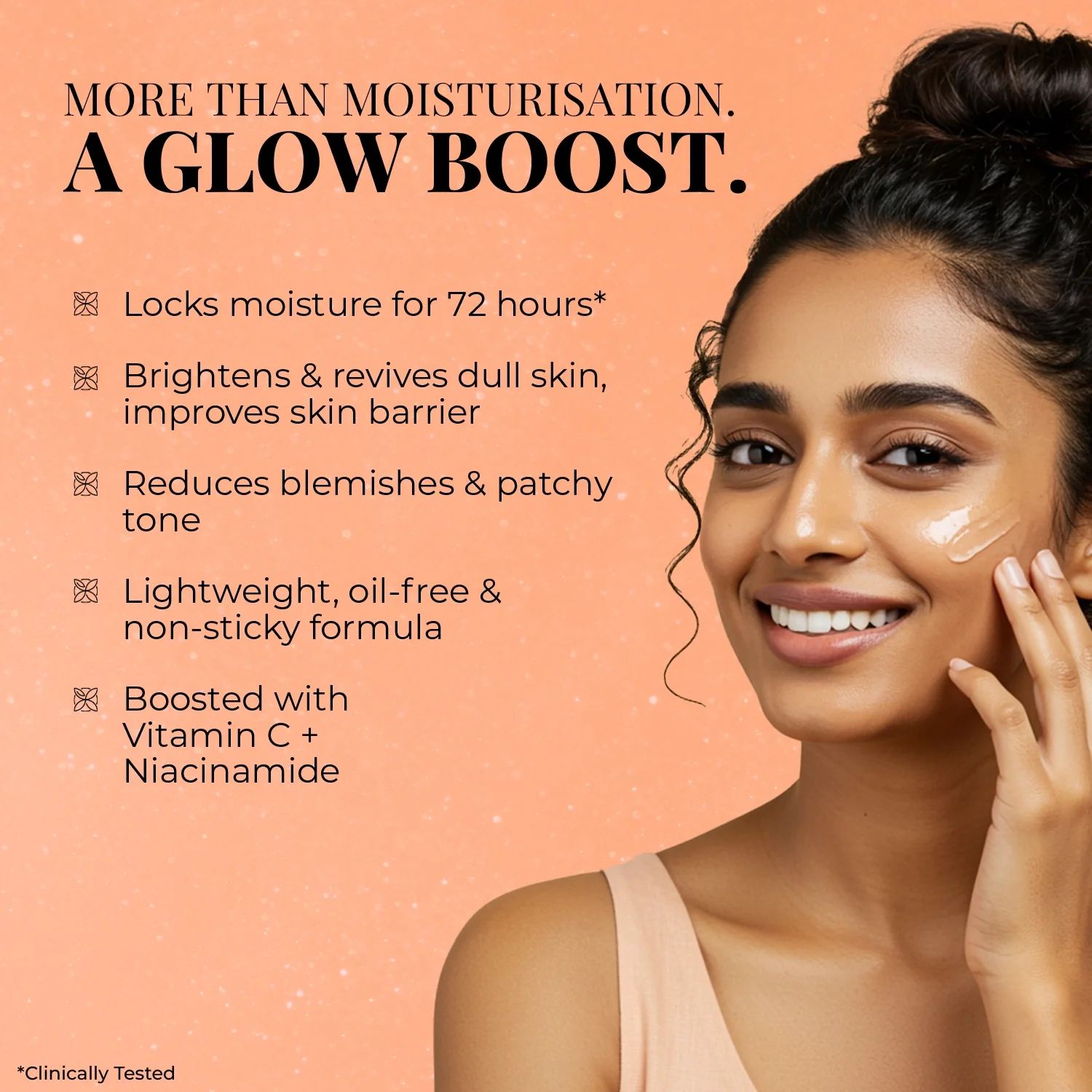 Just Herbs Radiant Glow Face Gel Cream with Mandarin & Saffron - 50ml - Image 3