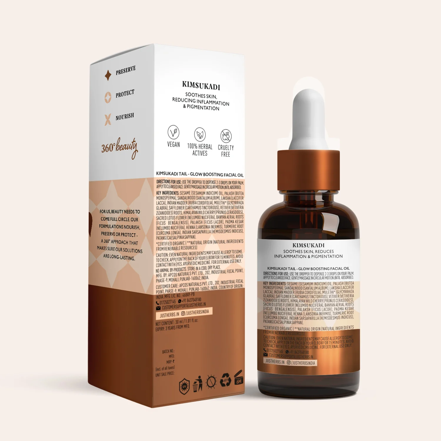 Kimsukadi Tail - Glow Boosting Facial Oil : 30ml - Image 8