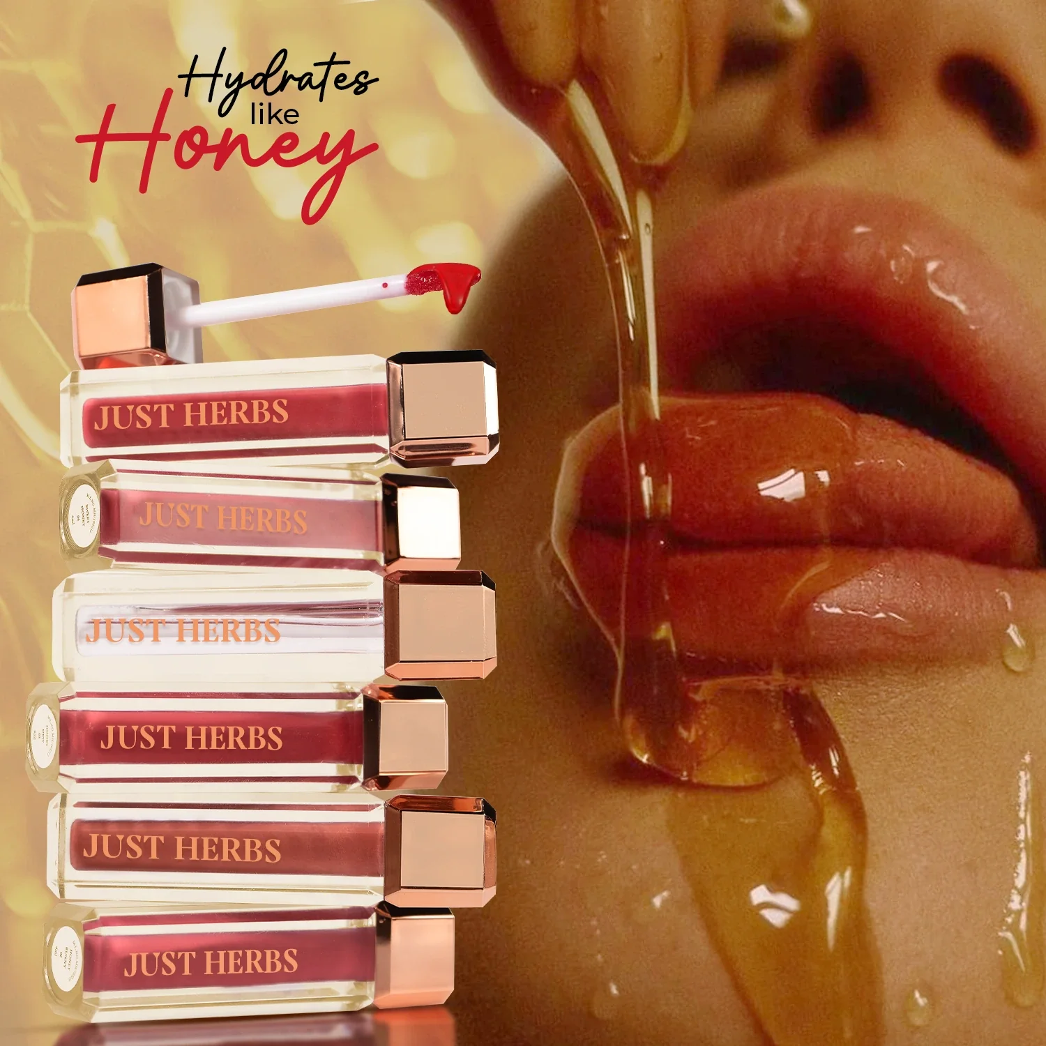 Lip Honey Plumping Gloss with Plant Vitamin C and Peppermint Oil - Image 16
