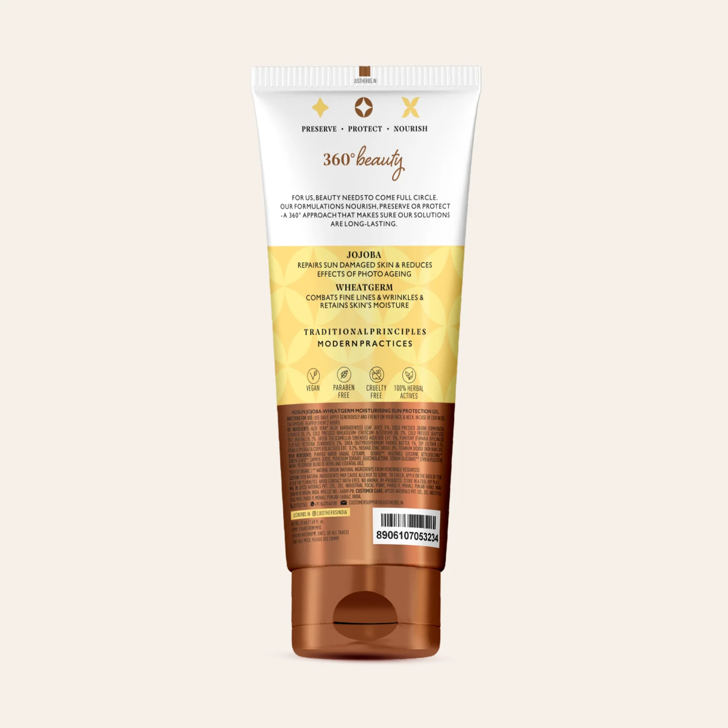 Moisturising Sunscreen Gel with SPF 35+ PA++++ with Jojoba and Wheatgerm - Image 8