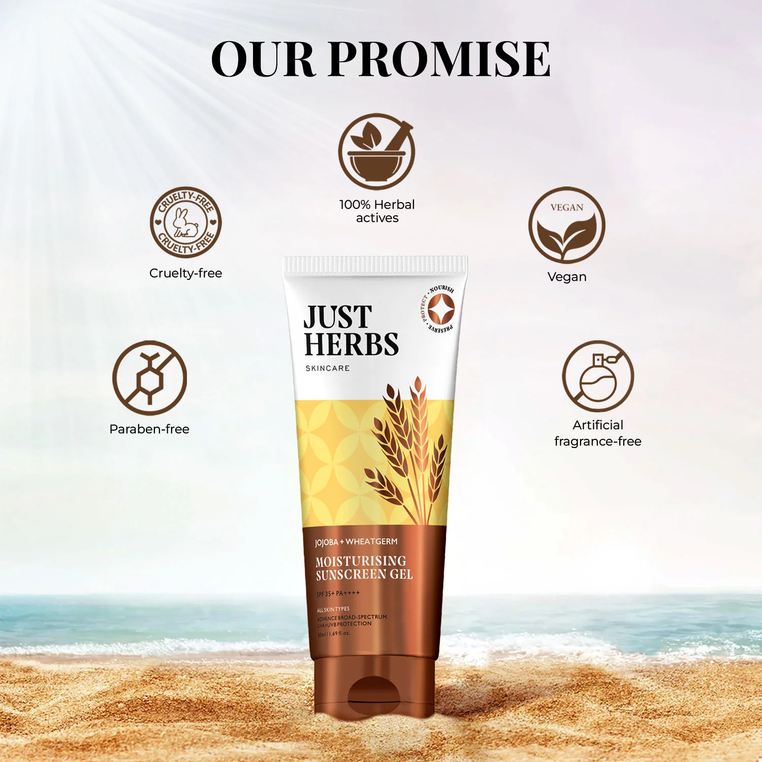 Nosun Jojoba-Wheatgerm Moisturising Sun Protection Gel (TUBE) - Image 7