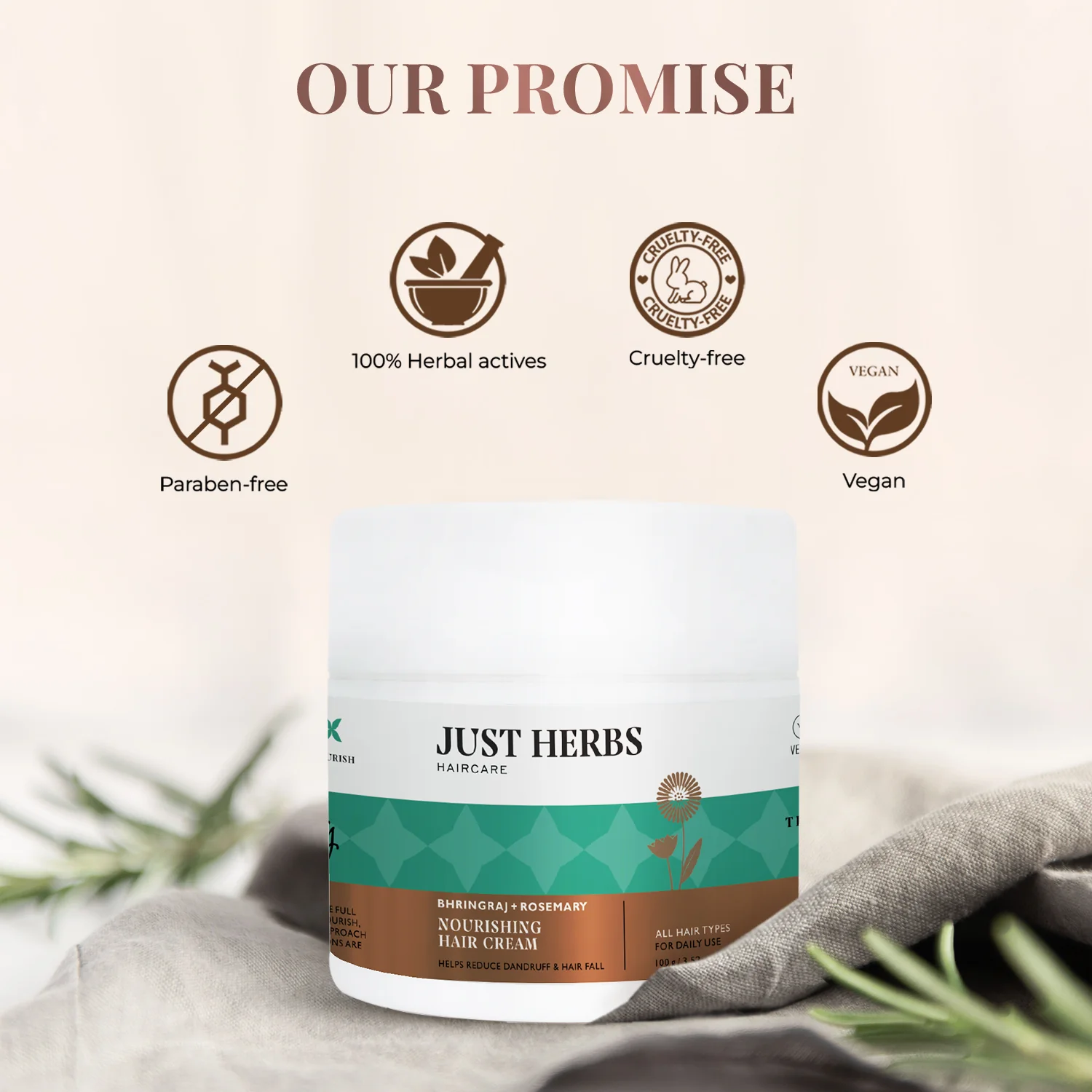 Nourishing Hair Cream with Bhringraj & Rosemary - Image 7