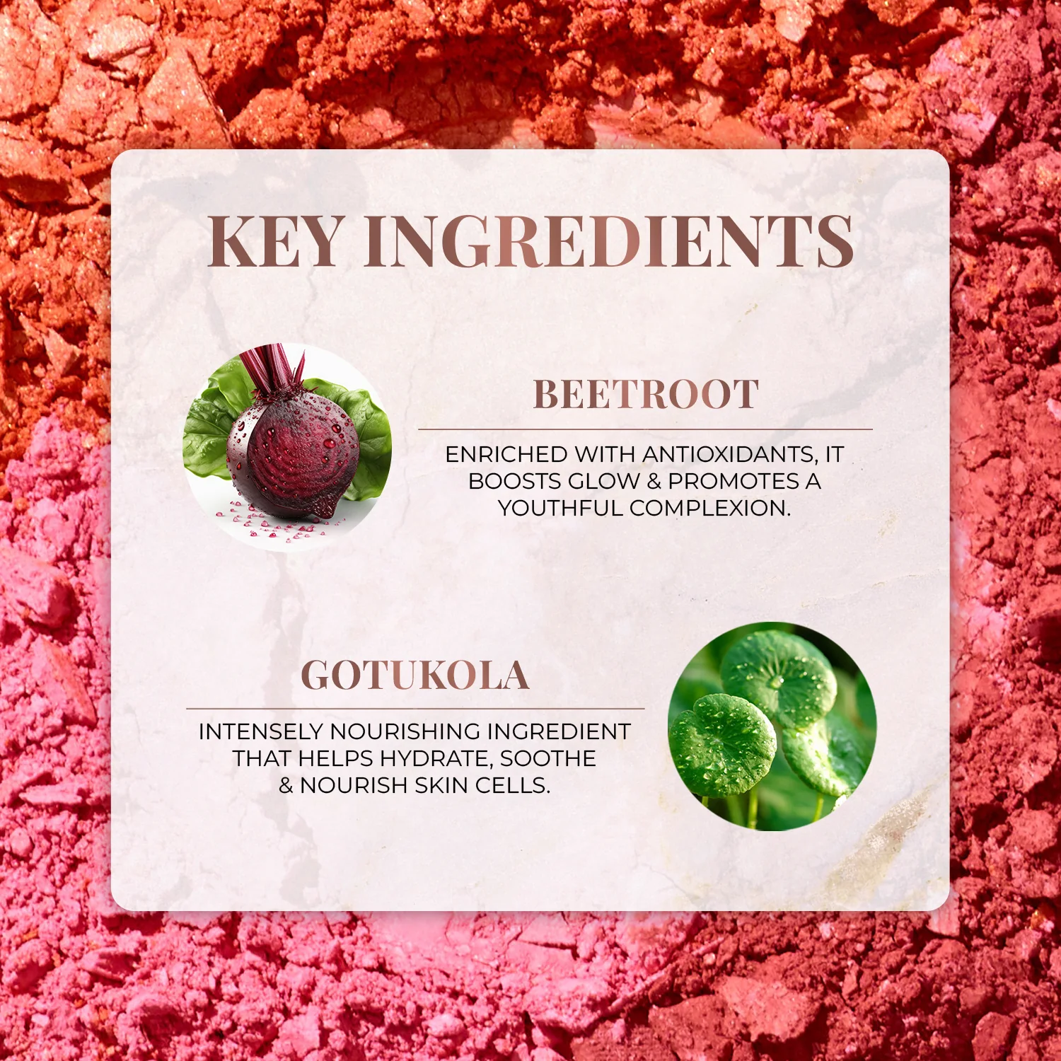 Nourishing Powder Blush with Beetroot and Gotukola - Image 10