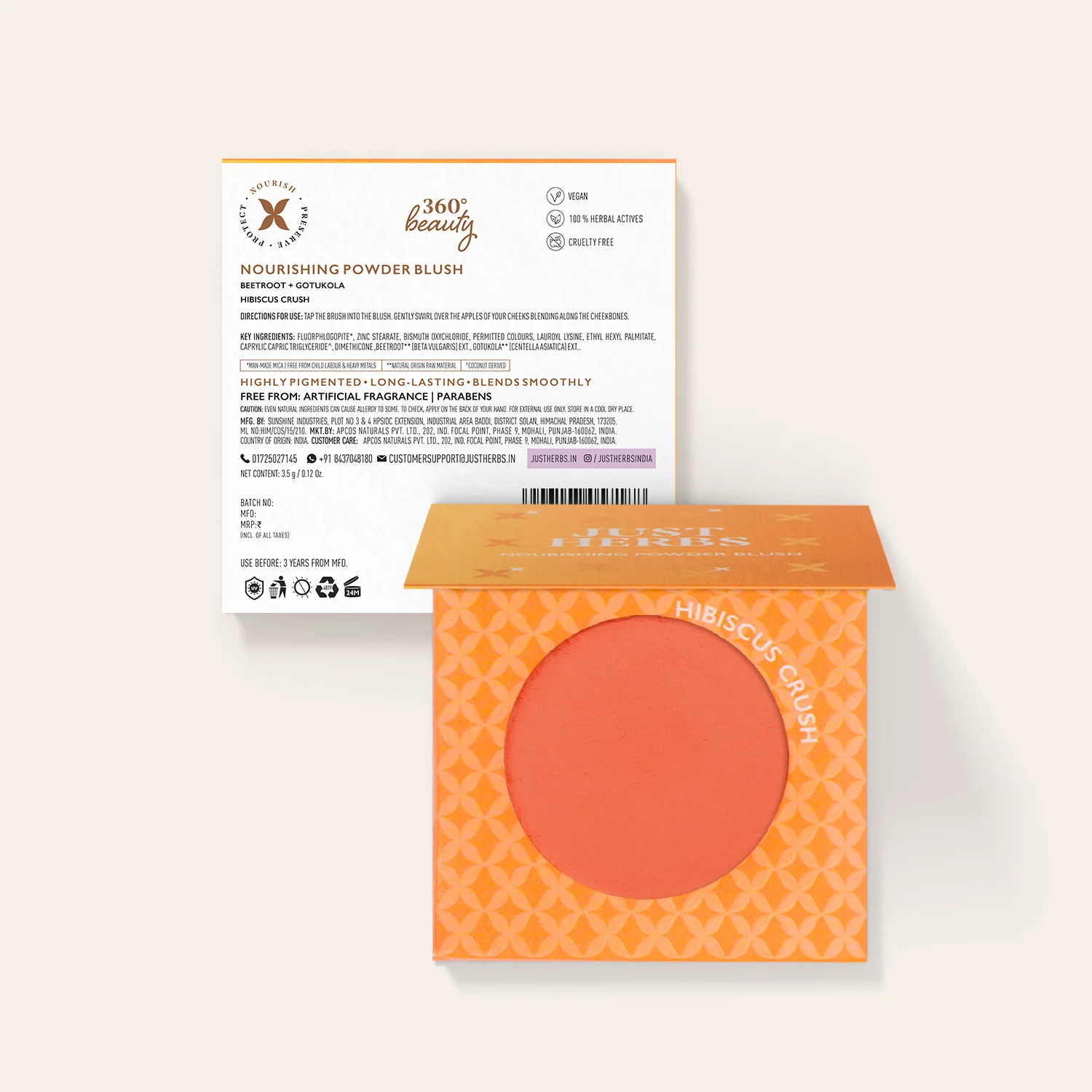 Nourishing Powder Blush with Beetroot and Gotukola - Image 13