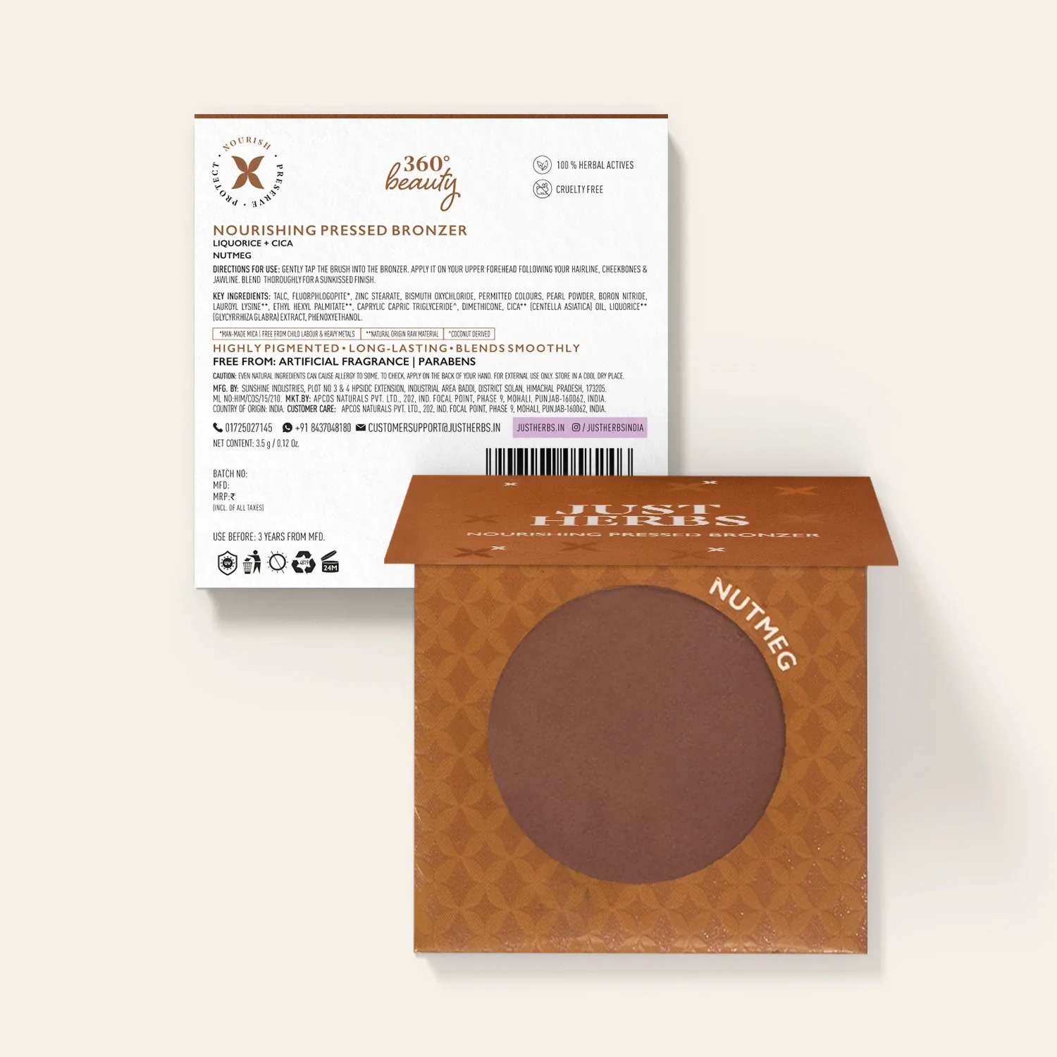 Nourishing Pressed Bronzer with Liquorice and Cica - Image 14