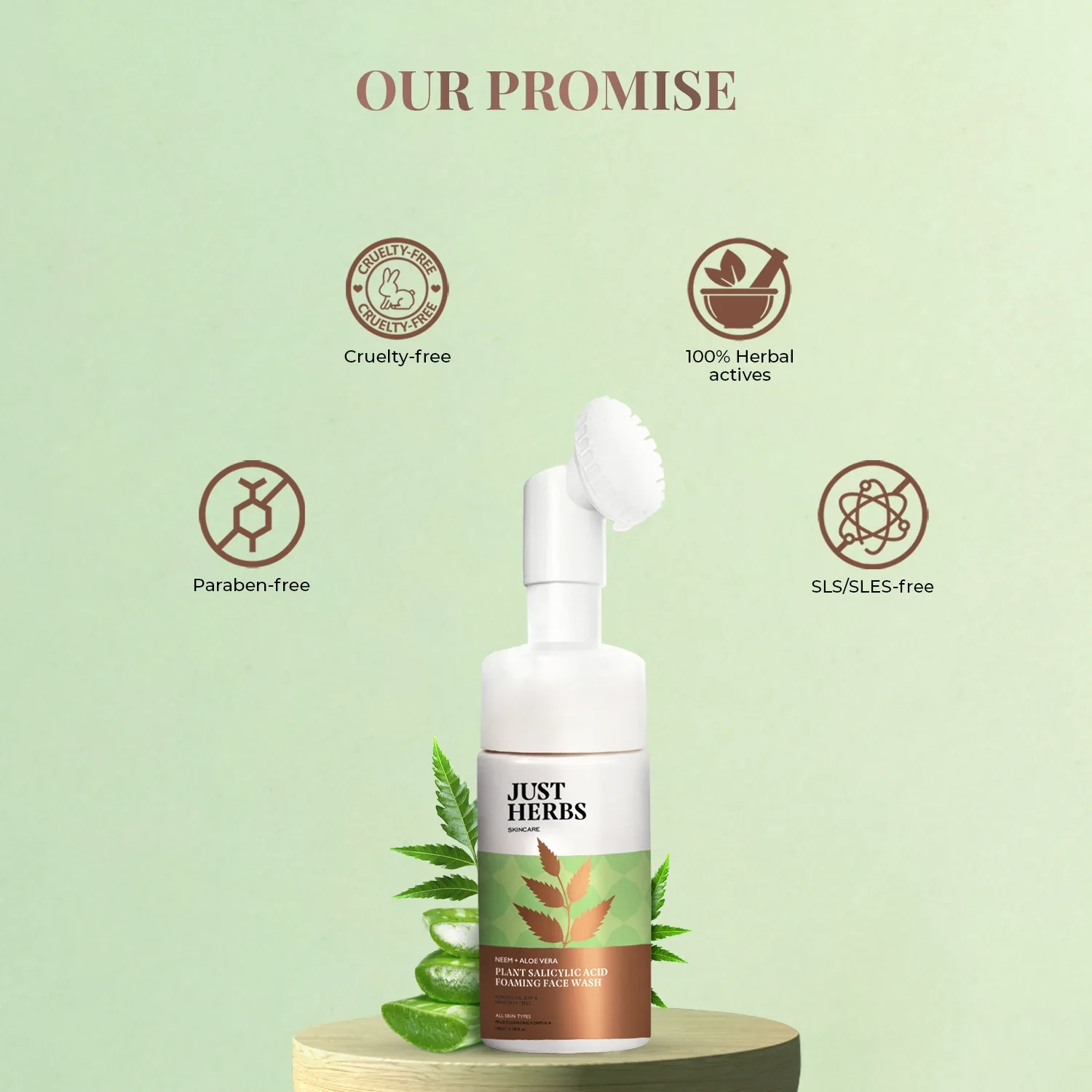 Plant Salicylic Acid Foaming Face Wash with Neem & Aloe Vera - Image 7