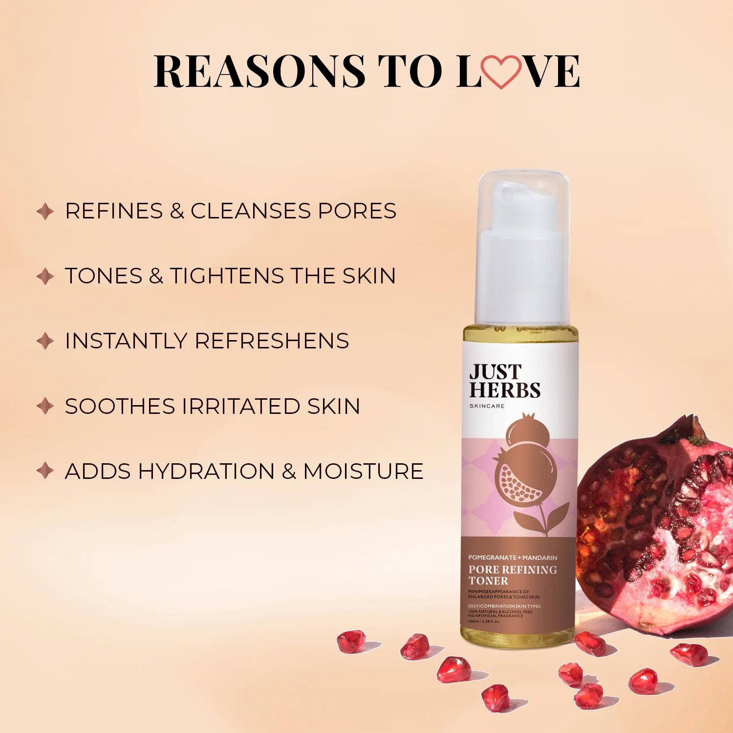 Pore Refining Toner with Pomegranate and Mandarin - Image 3