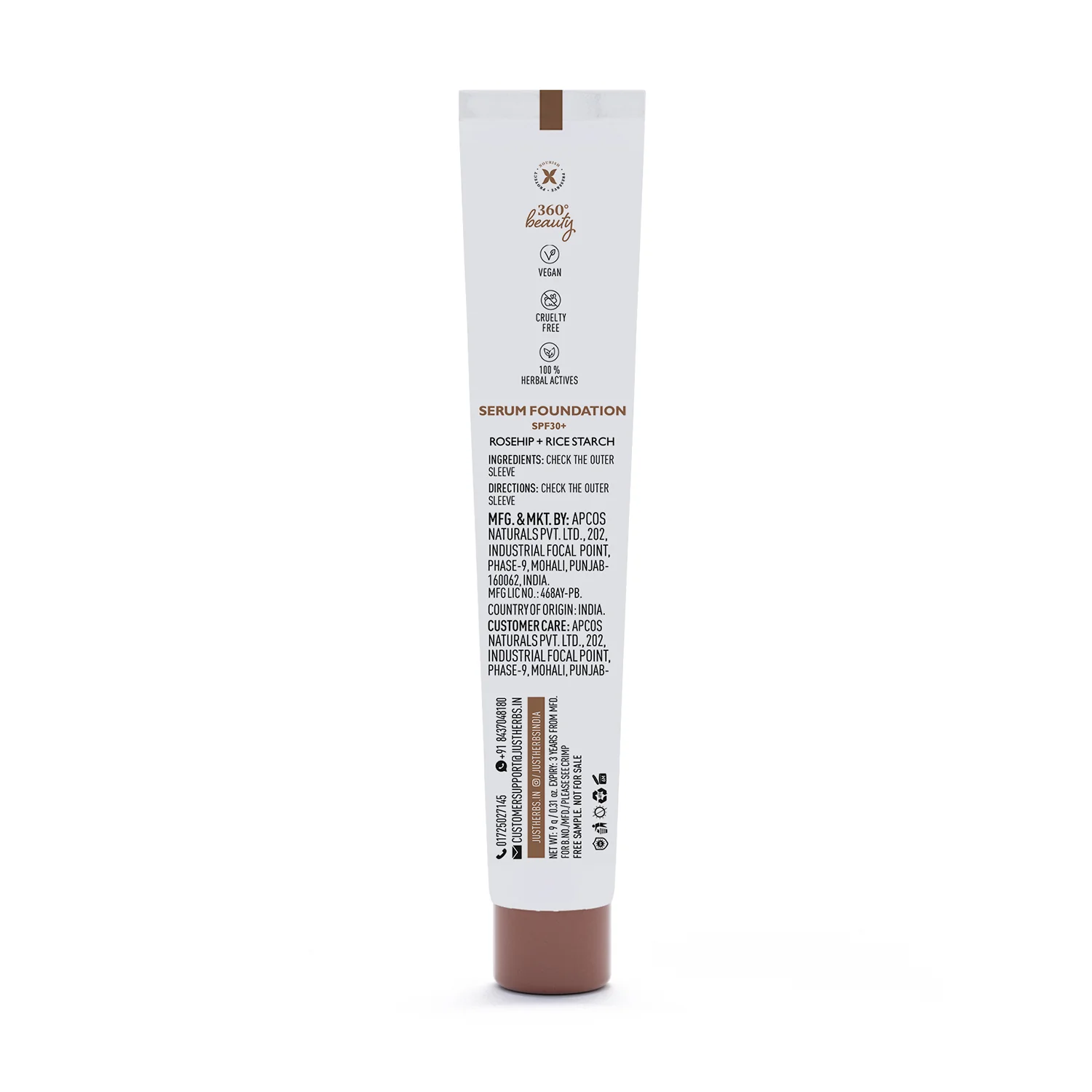 Serum Foundation Dewy Finish SPF30+ Tube with Rosehip and Rice Starch - Image 9