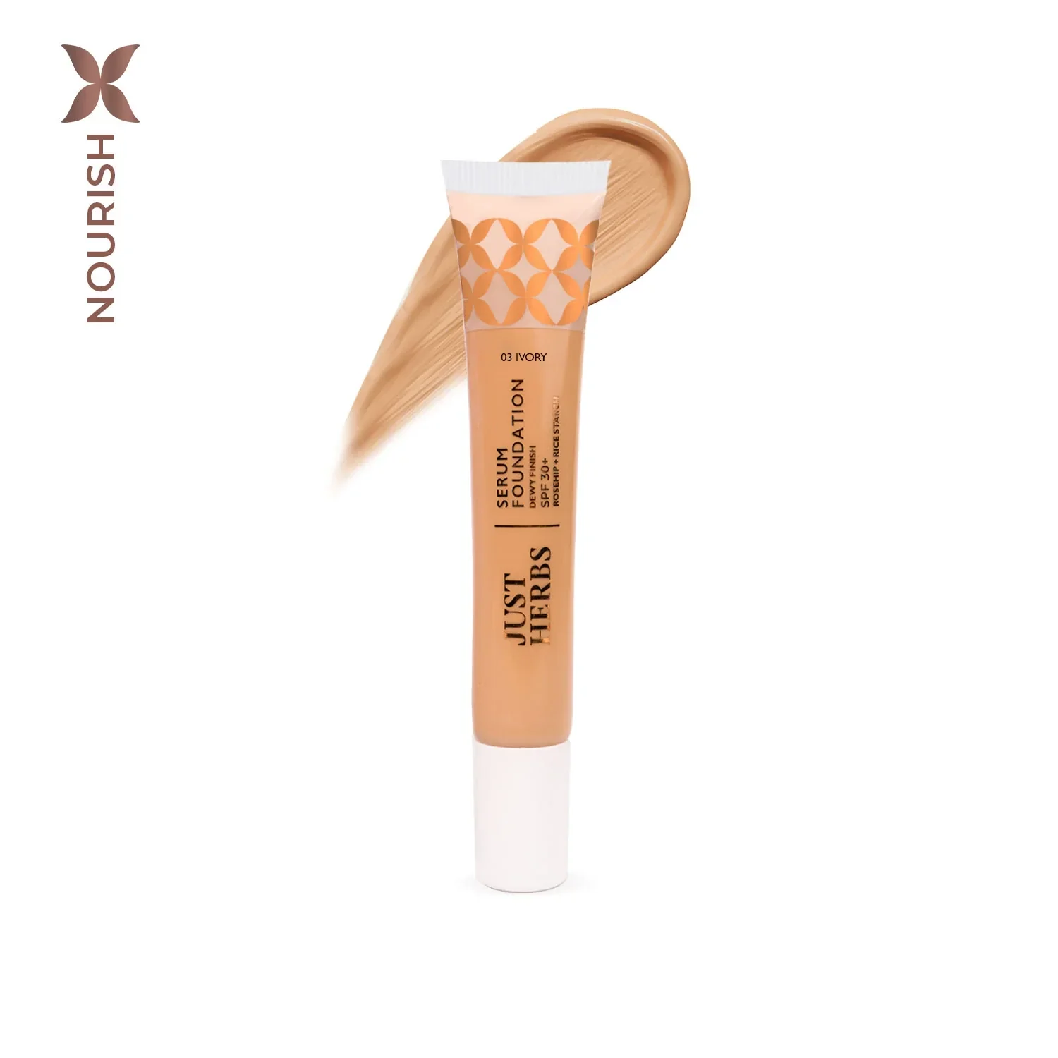 Serum Foundation Dewy Finish SPF30+ Tube with Rosehip and Rice Starch - Image 2