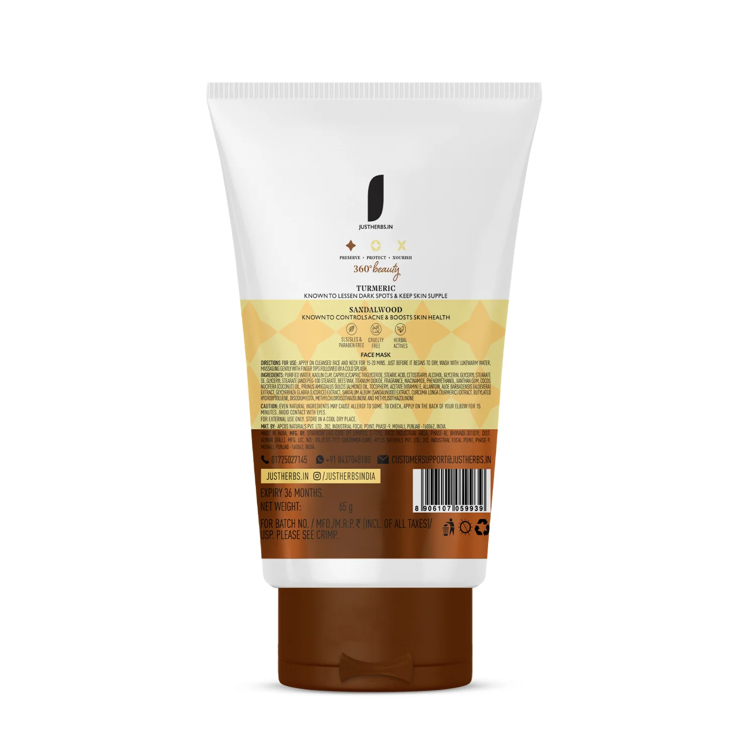 Ubtan Turmeric + Sandalwood Face Mask 100g - Image 8