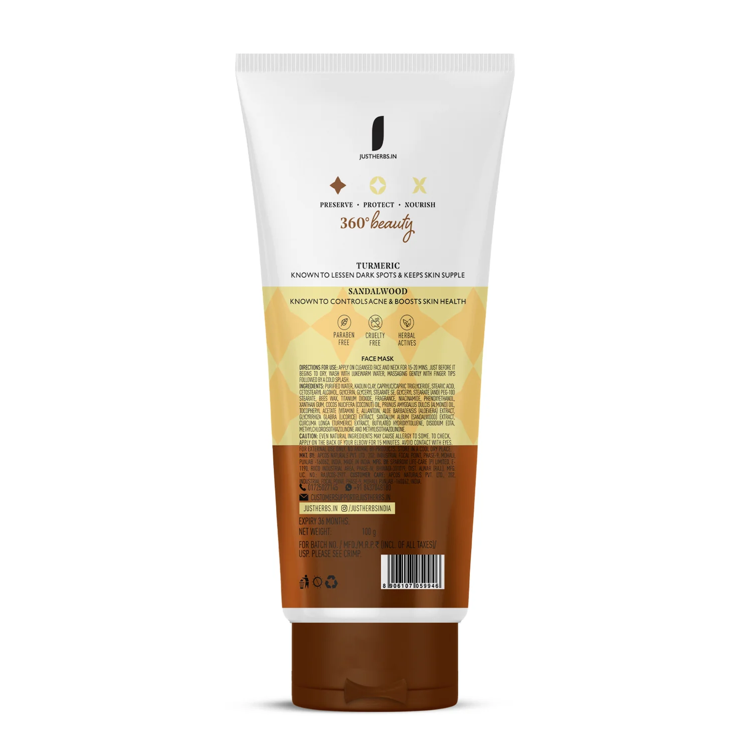 Ubtan Turmeric + Sandalwood Face Mask 100g - Image 9