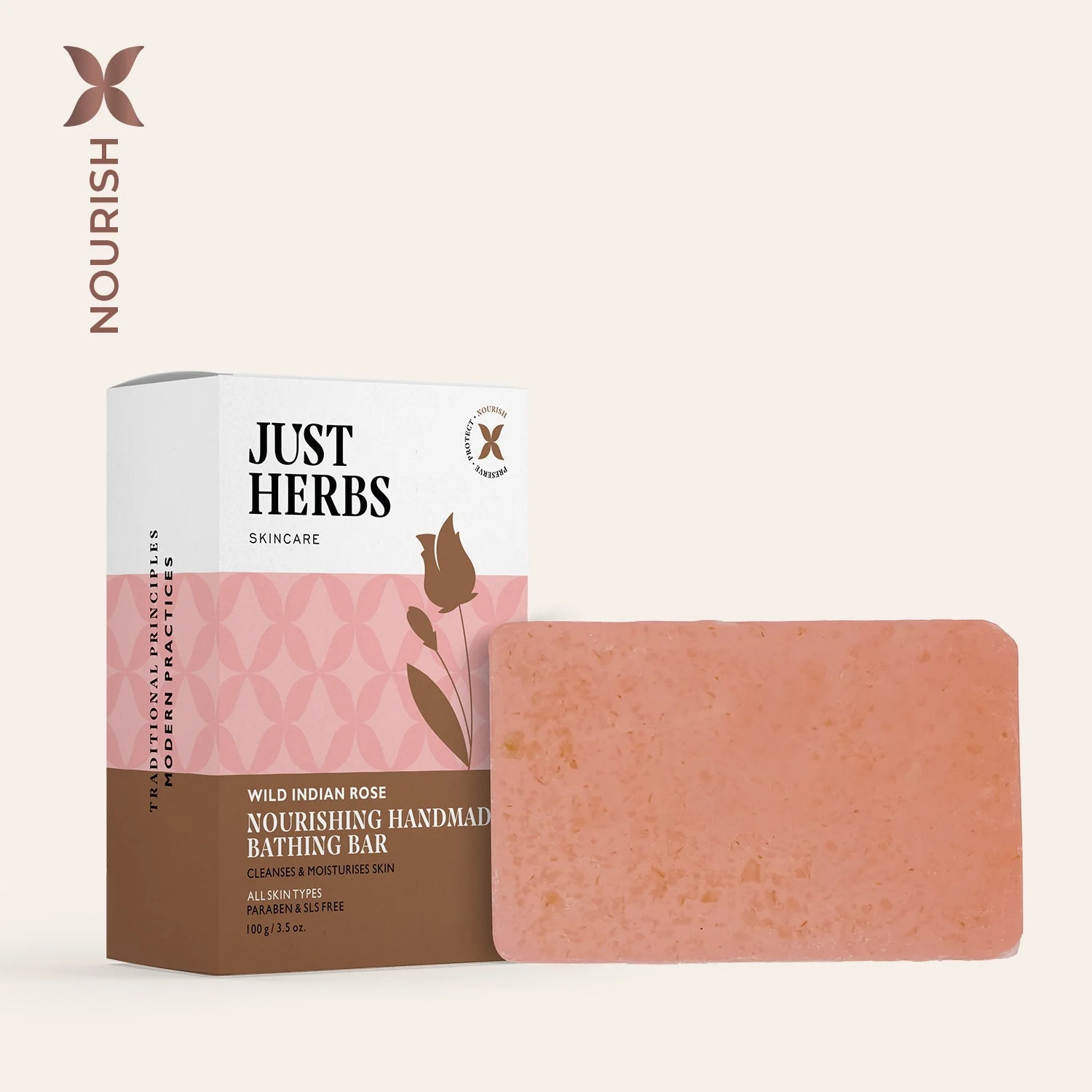 Wild Indian Rose Nourishing Handmade Bathing Bar